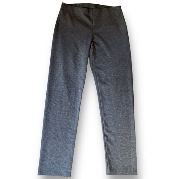 Habitat Womens Pant Sz Small Charcoal Gray Ponte Knit Pull On Ankle Straight Leg - Picture 1 of 6